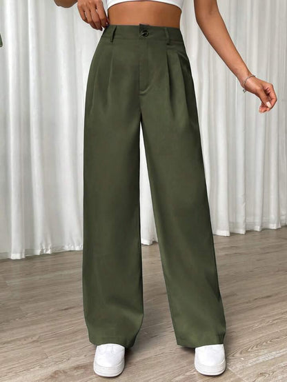 Pantalon Classique à Bouton