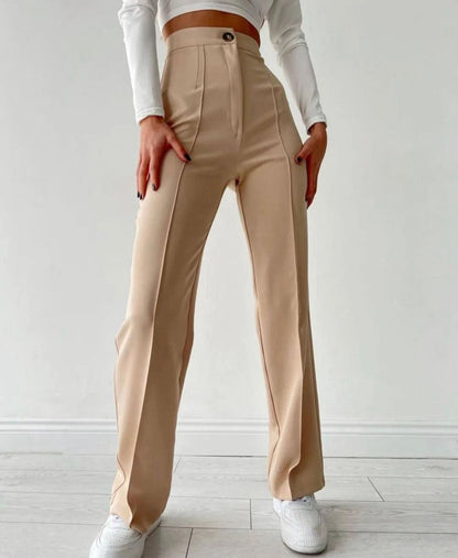 Pantalon Classique à Bouton